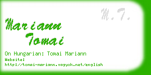 mariann tomai business card
